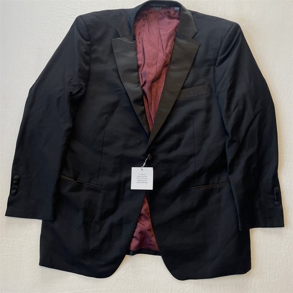 NEW‎ Indochino 44S Black 100% Wool Single Button Tuxedo Tux Dinner Jacket Coat